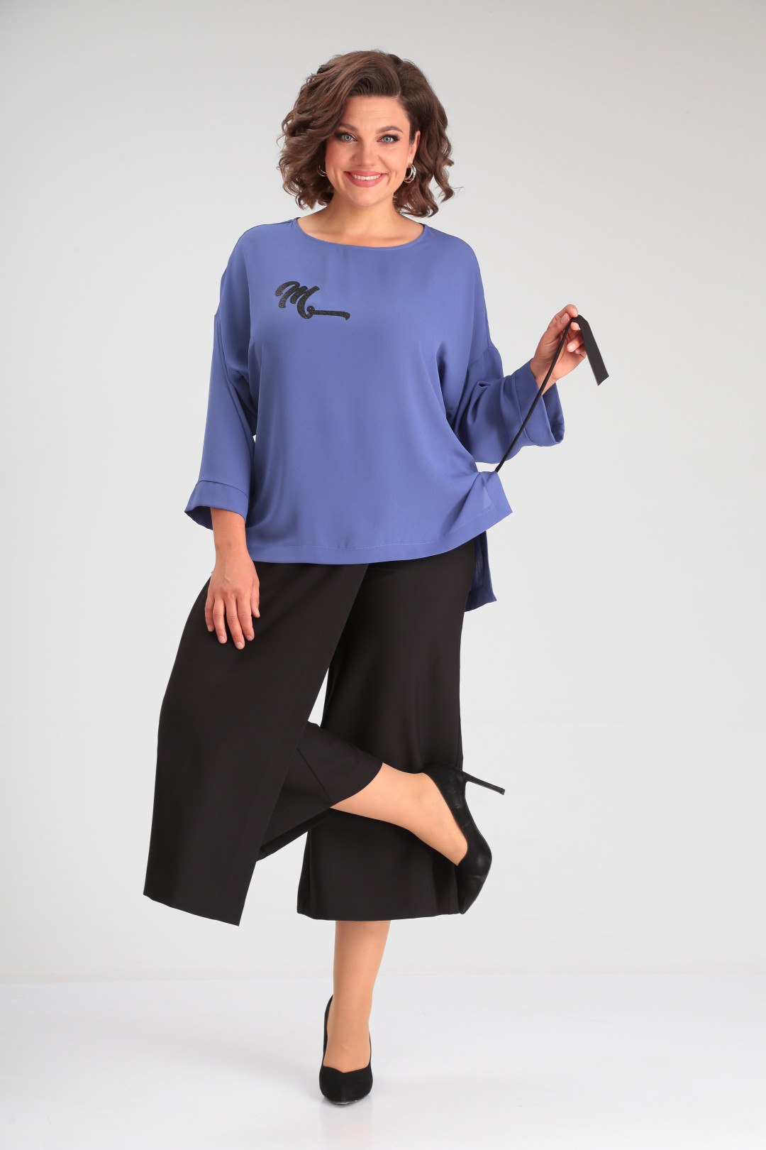 Костюм Мишель Шик 1350 синий, черный - фото 1